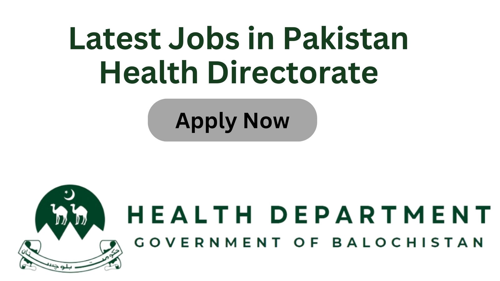 Latest Jobs in Pakistan 2025 Health Directorate